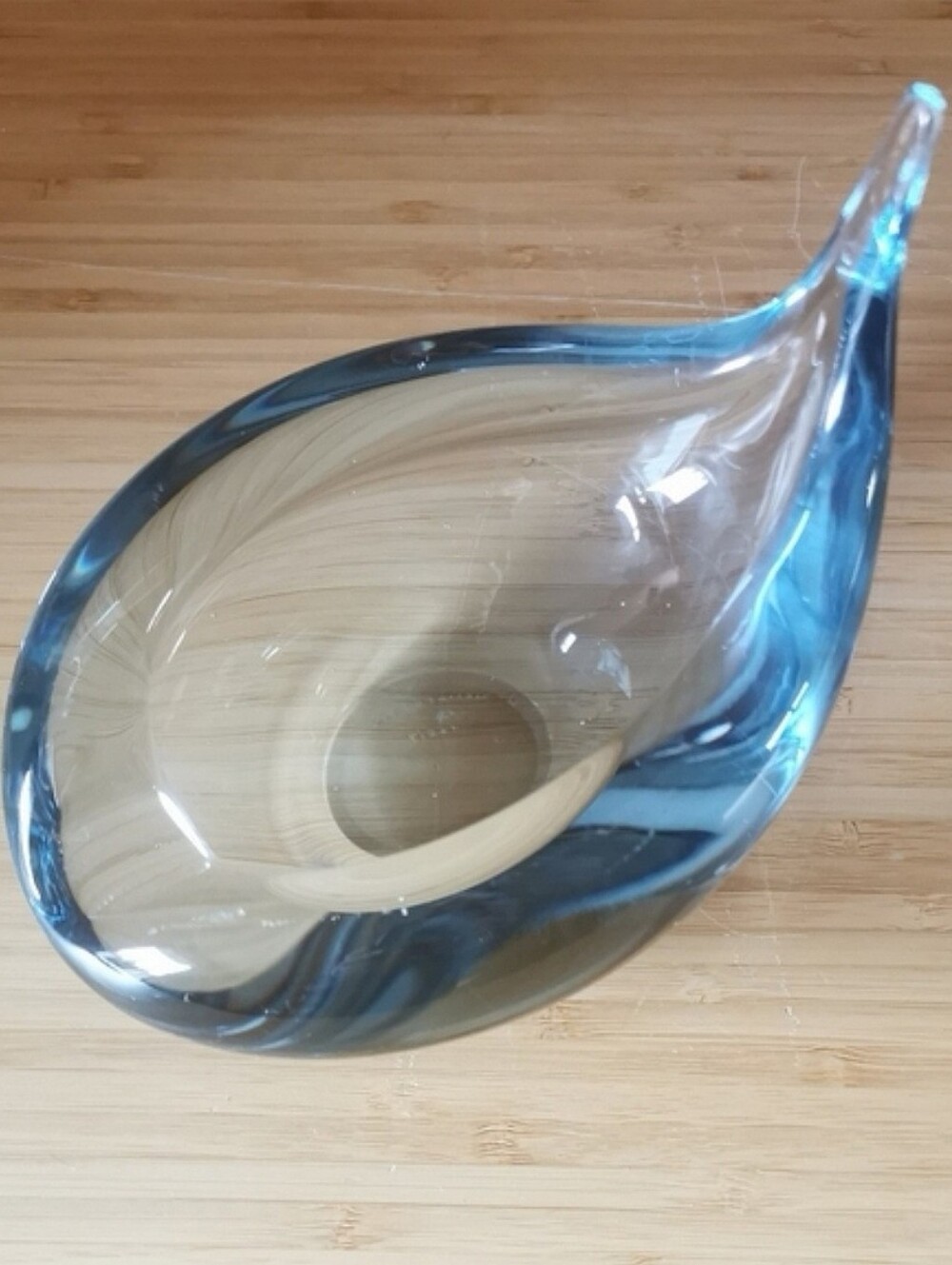 Holmegaard Per Lütken Akva Glass Teardrop Bowl Ashtray 16517